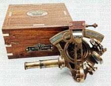 J. Scott London Brass Ship Sextant 5" Antique Replica Maritime Nautical Sextant