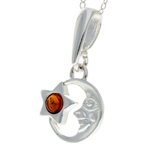 Pendentif lune étoile - lune,