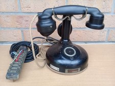 Téléphone art déco GRAMONT en bakélite et acier complet