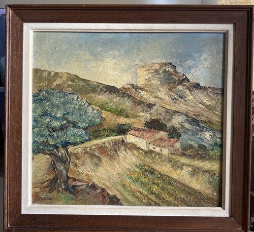 Tableau peint provence - peint, paysage