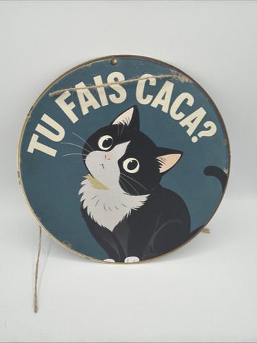 Plaque murale chat - , noir