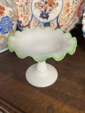 ANCIEN BAGUIER COUPE EN OPALINE BI COLORE EPOQUE Napoléon III