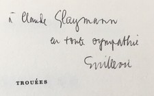 EO SP 1981 ENVOI dédicace  GUILLEVIC : TROUÉES poèmes 1973-1980