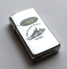 Zippo Slim SUFFREN 1985 marine nationale frégate lance missiles briquet vintage