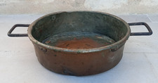 ANCIENNE GRANDE BASSINE A CONFITURE EN CUIVRE 19 eme 38 X 12 CM