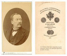 Mulnier, Paris, Félix Ziem Vintage albumen print, CDV.Félix Ziem, né le 25 fév