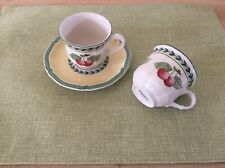 Service French Garden Fleurence Villeroy et Boch avec 2 tasses à café 1 soucoupe