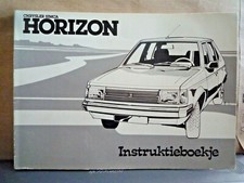 notice utilisation entretien INSTRUKTIEBOEKJE CHRYSLER SIMCA HORIZON SEPT 1979