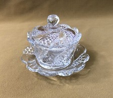 confiturier / beurrier en cristal signé BACCARAT modèle SERPENTINE pot couvert