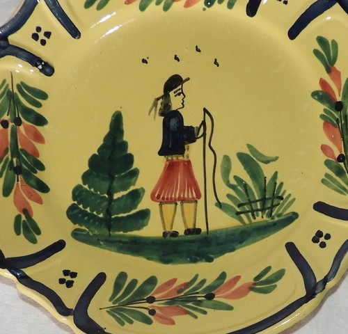 Assiette ancienne faïence - faïence, de