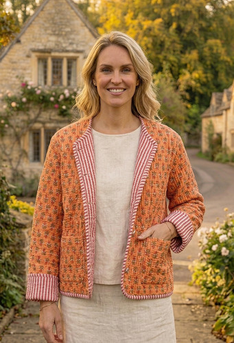 Veste matelassée fleurs - veste,