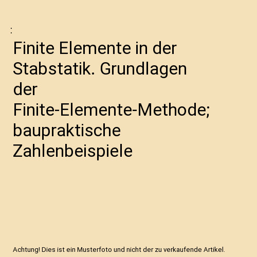 Finite elemente der - in,