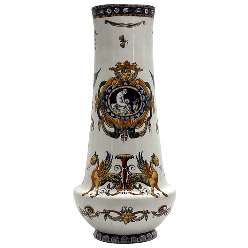 Grand vase ancien faïence - grand,