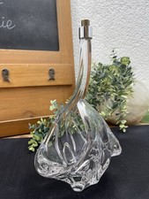 Superbe Pied de Lampe en Cristal Vintage – Style Mid-Century