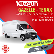 DEFLECTEUR DE VENT FORT NOIR POUR GAZELLE TENAX VAN C35-C35D-V35 2019 APRÈS 2...