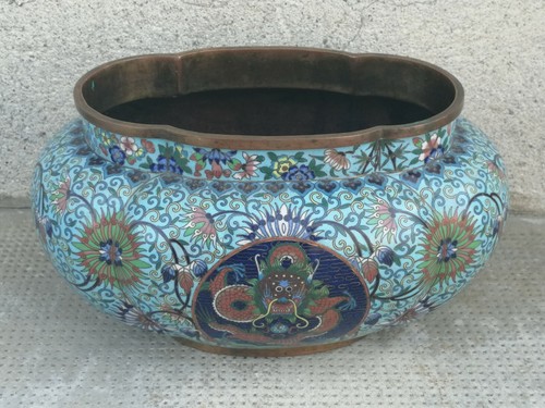 Ancienne jardiniere cloisonné