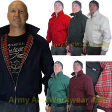 Harrington Veste Hommes Vintage1970s Style Rétro Mods Skins Écossais Doublure