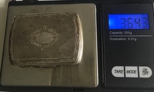 Ancienne Boîte En Argent  Poinçon 800 Pilulier Poids 36,4 Grammes