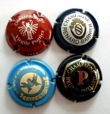 lot de 4 Capsules de CHAMPAGNE PORTIER, RENARD, FALLET , PAILLARD