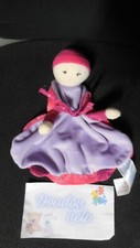 doudou plat lutin violet rose