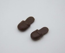 PLAYMOBIL (0525) PIEDS - Paire de Sabot Marron Vintage Adulte (Abimés)