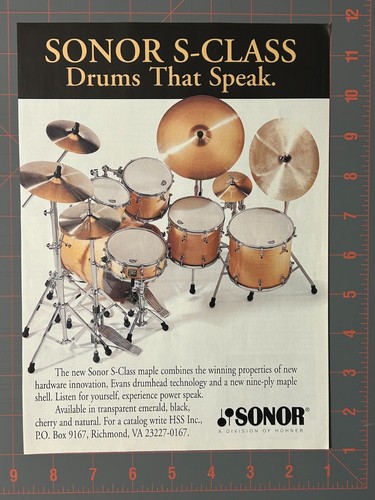 2000 vintage sonor - sonor, s-class