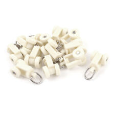 12 Pièces Roulettes rail de rideaux en Plastique Rail Rideau Rouleau Roues 12mm