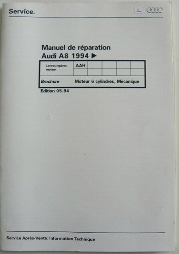 Manuel réparation audi a8 - de,