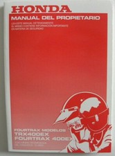 Manuel du conducteur HONDA FOURTRAX TRX400EX / 400EX de 2000 en espagnol