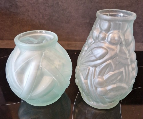 Vases art déco vert - 2,