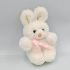 Ancienne peluche lapin blanc
