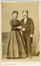 CDV circa 1865. Couple par Steinberger & Bauer à Frankfurt. Deutschland.