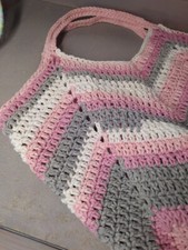 Sac a mains / sac pour cours / fait au crochet / unique / crocheté mains