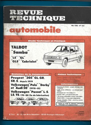 Revue technique automobile - revue,