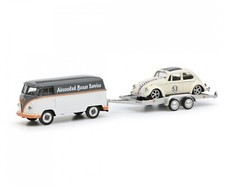 Schuco 1/64 VW Volkswagen T1 + Remorque + Coccinelle #53 Herbie Lowrider. mét...
