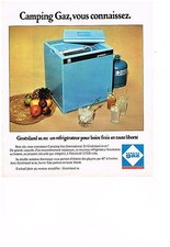 publicité advertising  1975    CAMPING GAZ  le réfrigérateur GROENLAND 23.7.13