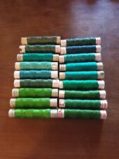 fusettes bobinettes tubinos anciens soie Gutermann - vert