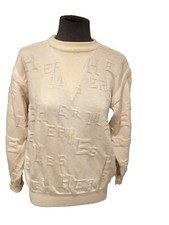 Très Beau Et Authentique Pull Laine Écru Hermès 40/42 Tbe