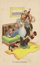 CARTE POSTALE FANTAISIE ITALIE ILLUSTRATEUR GALBIATI UN MARITO FORTUNATO