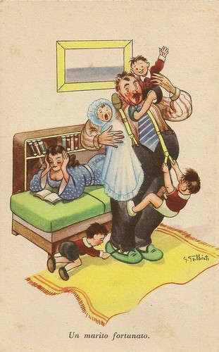 Carte postale fantaisie italie - postale,