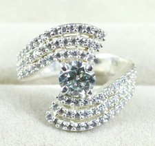 Vert Diamant Rond Solitaire