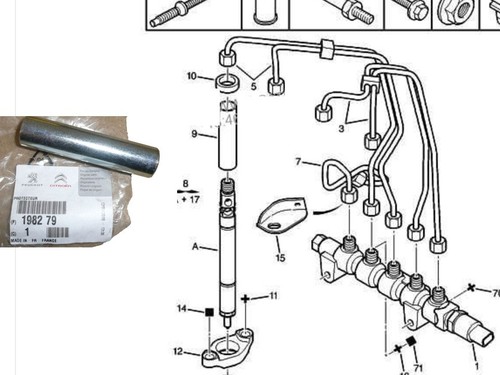 Tube injecteur delphi hdi - injecteur,