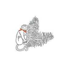 Kit de broderie Freestyle Le Bonheur des Dames "Singe imprimé", image imprimée, 