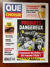 Magazine Que Choisir n°619 du 12/2022; Test Champagnes/ Mascaras/ Produits dange