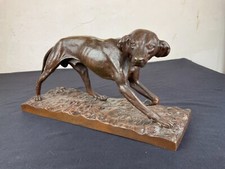Bronze Chien De Chasse signé Edouard Quesnel 1843
