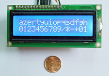 Afficheur alphanumérique LCD avec 2 lignes de 16 caractères et éclairage