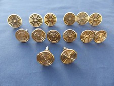 14 boutons (8 & 6) laiton