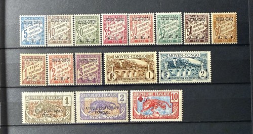 Moyen congo timbres taxe 11 - congo, 1-11
