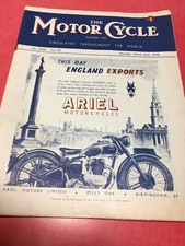 "Motor Cycle" magazine anglais moto la soudure Muddy Victory Trial 1948