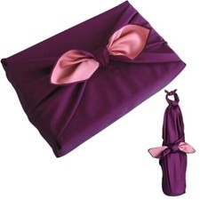 Tissu d'emballage réversible Furoshiki 39"x39" violet Sakura polyester lavable
